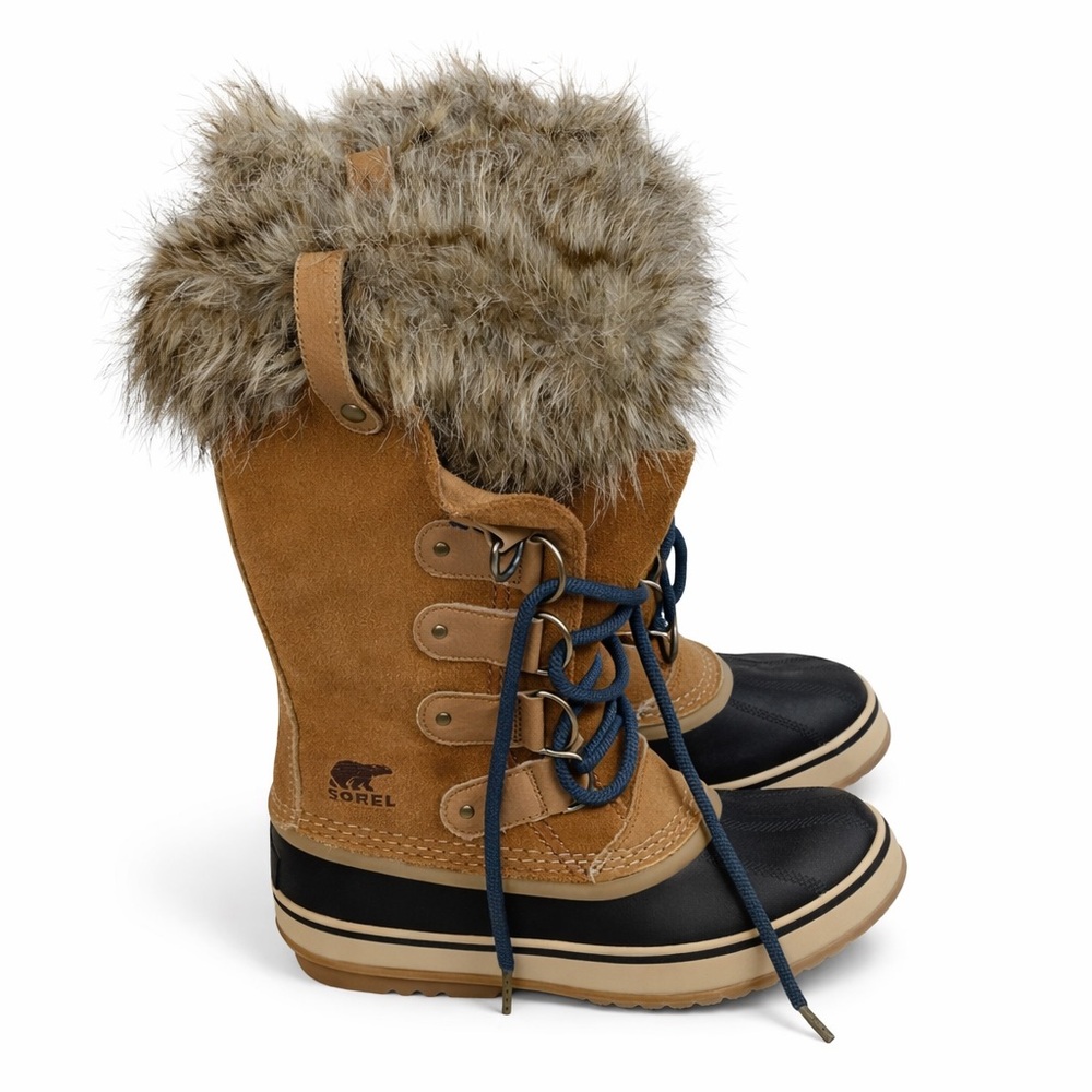 Women's Sorel and Black Fur-Lined Boots snow boots